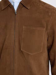 MOSS Brown Nubuck Zip Jacket - Image 5 of 5