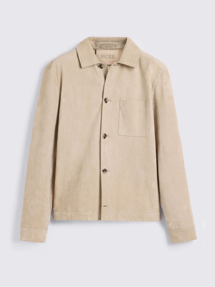MOSS Sand Suede Shacket - Image 5 of 5 MOSS Sand Suede Shacket - Image 5 of 5