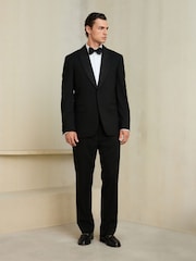 Black Regular Fit Signature Tuxedo Jacket With Wool - Image 1 of 4