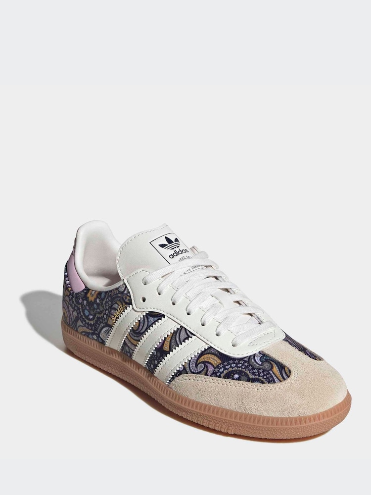 adidas Originals Navy Blue Samba Trainers - Image 1 of 10