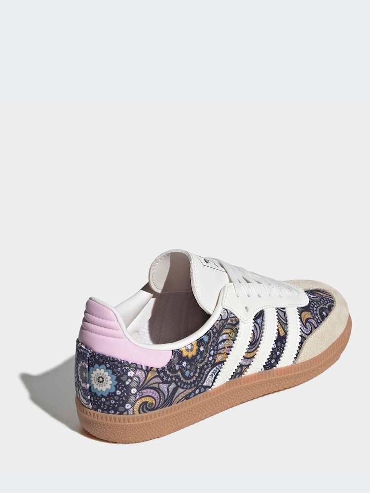 adidas Originals Navy Blue Samba Trainers - Image 2 of 10