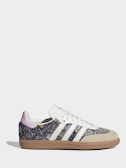 adidas Originals Navy Blue Samba Trainers - Image 4 of 10