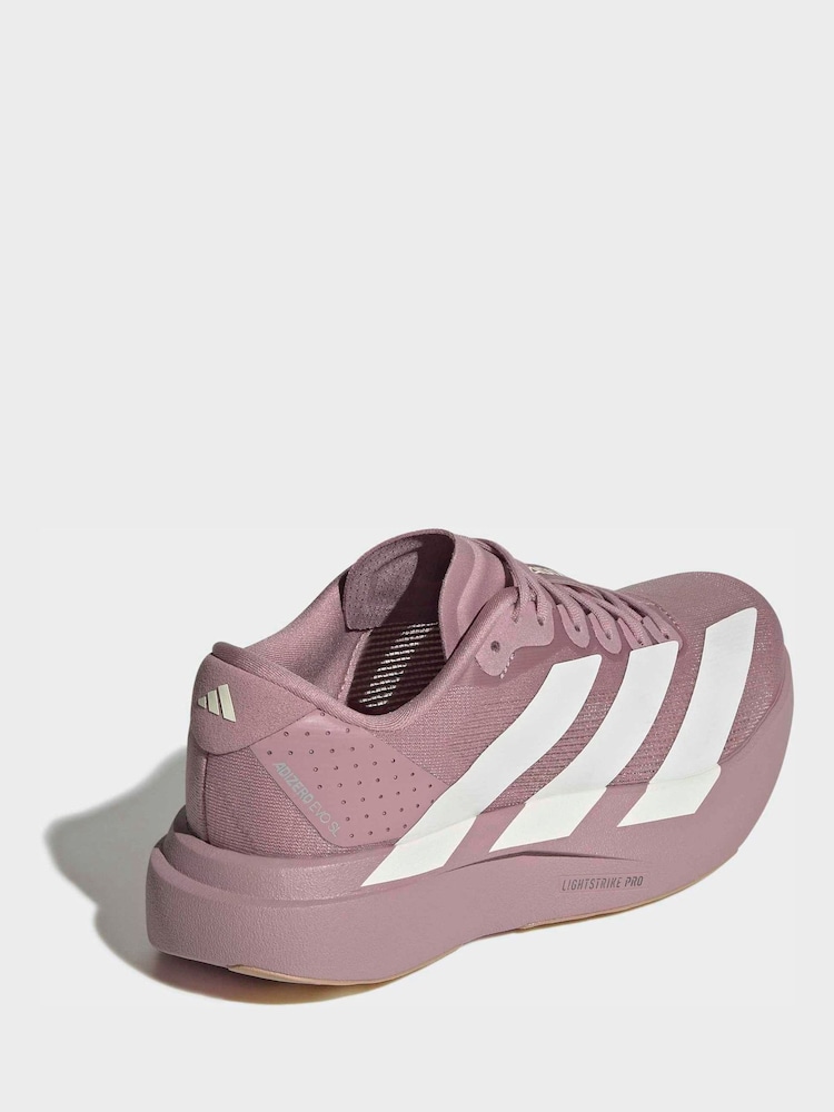 adidas Mauve Pink Adizero Evo SL Junior Trainers - Image 2 of 10 adidas Mauve Pink Adizero Evo SL Junior Trainers - Image 2 of 10