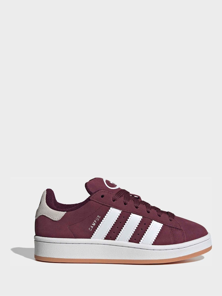 adidas Originals Burgundy Campus 00s Lace Junior Trainers - Image 1 of 10 adidas Originals Burgundy Campus 00s Lace Junior Trainers - Image 1 of 10