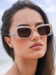 Estella Bartlett Cream Vilnius Sunglasses in Champagne - Image 1 of 4