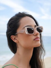 Estella Bartlett Cream Vilnius Sunglasses in Champagne - Image 2 of 4