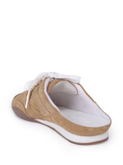 Off The Hook Natural Marlene Suede Lace-Up Backless Sneaker Mules - Image 3 of 6