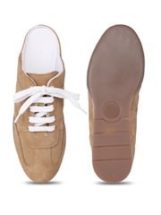 Off The Hook Natural Marlene Suede Lace-Up Backless Sneaker Mules - Image 6 of 6