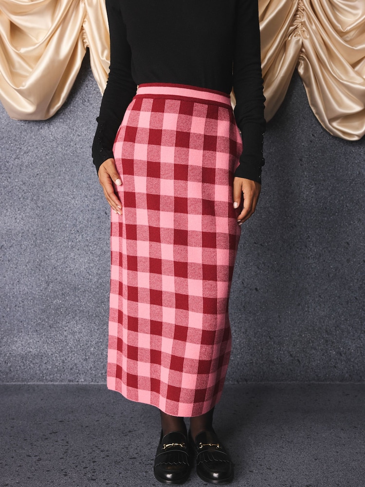 Cath Kidston Knitted Midi Skirt - 3şəkildən 1 şəkil