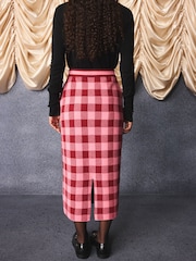 Cath Kidston Knitted Midi Skirt - 3şəkildən 3 şəkil