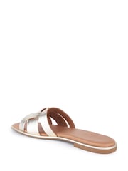 Off The Hook Heath Leather Slip-On Flat Mule Sandals - Slika 3 od 6