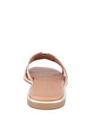 Off The Hook Heath Leather Slip-On Flat Mule Sandals - Slika 5 od 6