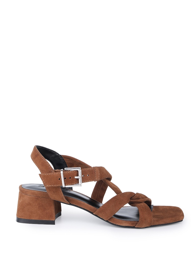 Off The Hook Nicola スエードレザーストラップ ローブロックヒールサンダル - 画像 2 / 6
