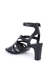 Off The Hook Zaria Ledersandalen mit überkreuzten Riemen und Block-Absatz - Bild 3 von 6