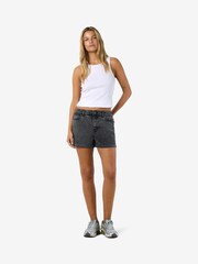NOISY MAY Grey High Waist Denim Shorts - Image 2 of 7