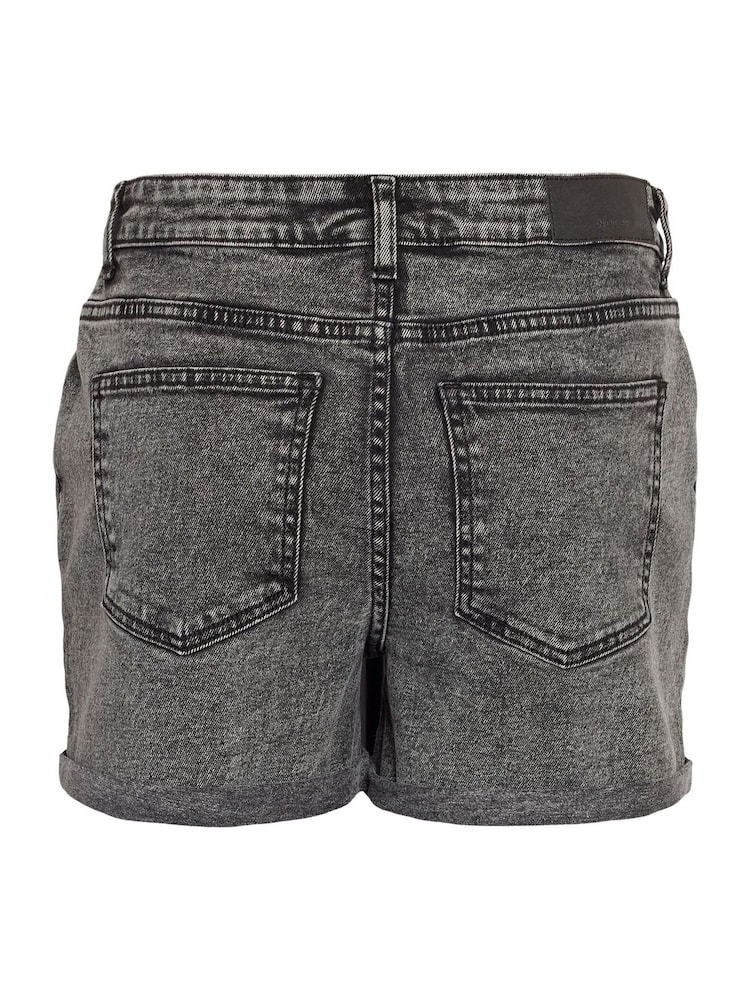 NOISY MAY Grey High Waist Denim Shorts - Image 7 of 7 NOISY MAY Grey High Waist Denim Shorts - Image 7 of 7
