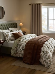 Laura Ashley Sage Green Marlbrook 200 Thread Count Sateen Duvet Cover and Pillowcase Set - Image 3 of 7