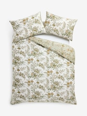 Laura Ashley Sage Green Marlbrook 200 Thread Count Sateen Duvet Cover and Pillowcase Set - Image 7 of 7