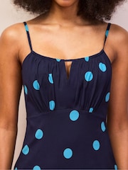 Ro&Zo Blue Spot Keyhole Dress - Image 3 of 4