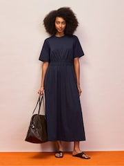 Ro&Zo Blue Elasticated Waist Detail Dress - Image 1 of 3