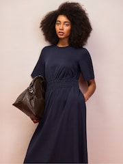 Ro&Zo Blue Elasticated Waist Detail Dress - Image 2 of 3