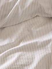 Laura Ashley Natural Cornish Stripe Seersucker Bows 100% Cotton Duvet Cover and Pillowcase Set - Image 4 of 5