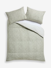 Laura Ashley Sage Green Elmdon Cotton Gauze Duvet Cover and Pillowcase Set - Image 6 of 7