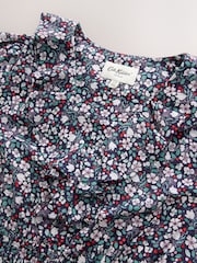 Cath Kidston Black Smocked Floral Mini Dress - Image 10 of 11