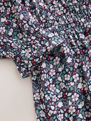 Cath Kidston Black Smocked Floral Mini Dress - Image 11 of 11