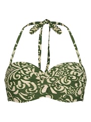 Hunkemoller Green Padded Underwired Bikini Top Cancun - Image 4 of 5