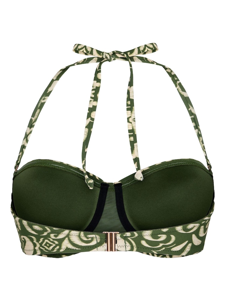 Hunkemoller Green Padded Underwired Bikini Top Cancun - Image 5 of 5