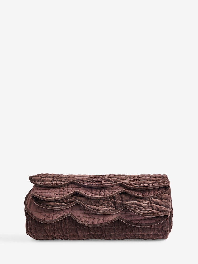 Copriletto in velluto di cotone con bordo smerlato Laura Ashley Brady - Immagine 4 di 4 Copriletto in velluto di cotone con bordo smerlato Laura Ashley Brady - Immagine 4 di 4