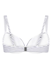 Hunkemoller White Padded Underwired Stripes Bikini Top - Image 5 of 5