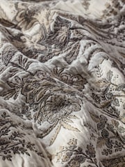 Laura Ashley Natural Truffle Marlbrook Floral Jacquard Throw - Image 3 of 7