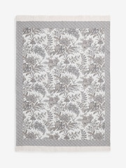 Laura Ashley Natural Truffle Marlbrook Floral Jacquard Throw - Image 5 of 7