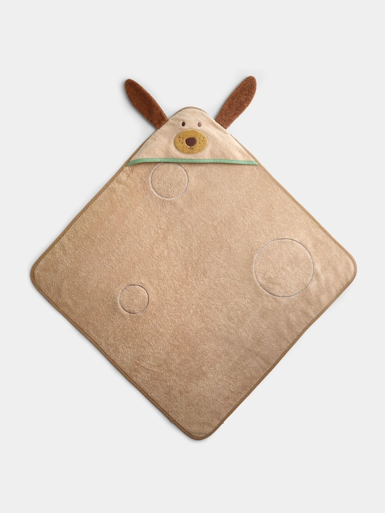 JoJo Maman Bébé Tan Dog Hooded Towel - Image 2 of 4 JoJo Maman Bébé Tan Dog Hooded Towel - Image 2 of 4