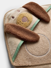 JoJo Maman Bébé Tan Dog Hooded Towel - Image 4 of 4