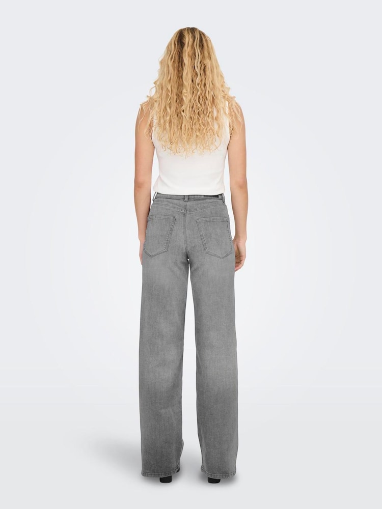 ONLY Comfort Stretch Lush High Waist Wide Leg Jeans - Imaginea 2 din 4