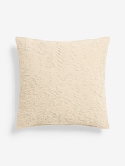 Laura Ashley Natural Felsham Quilted Cotton Cushion - Image 4 of 5