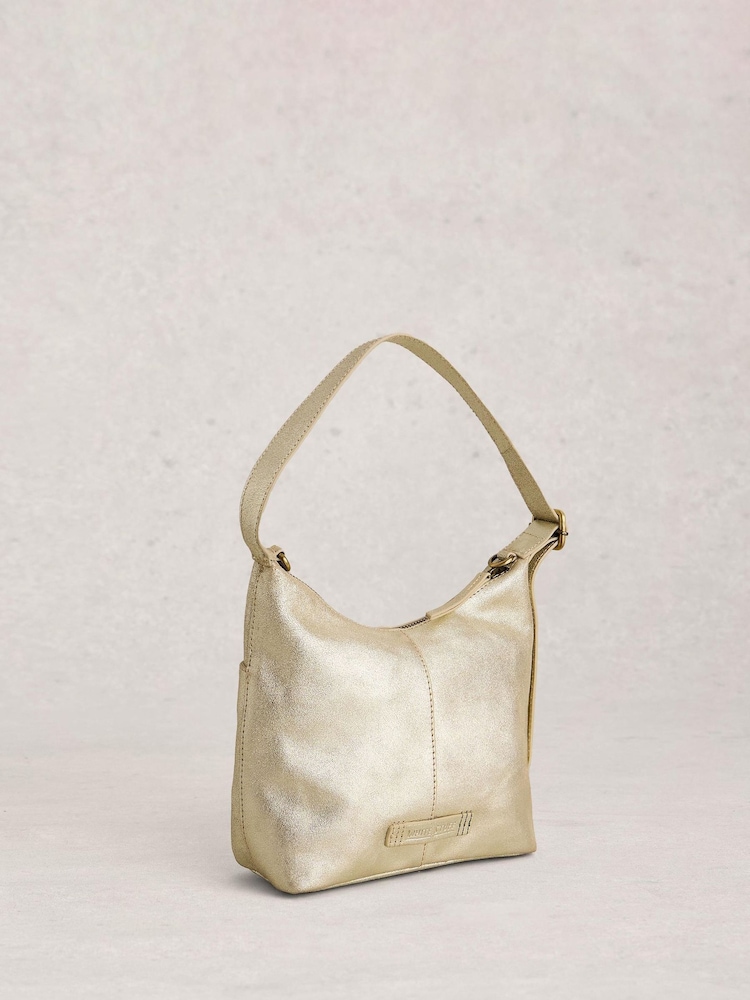 Χρυσαφί - Τσάντα Χιαστί από Δερμάτινο Λευκό Stuff Mini Sophia - Εικόνα 2 από 4