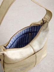 Χρυσαφί - Τσάντα Χιαστί από Δερμάτινο Λευκό Stuff Mini Sophia - Εικόνα 4 από 4