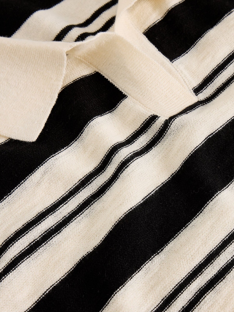 White Stuff White Ginni Stripe Linen Polo T-Shirt - Image 6 of 6