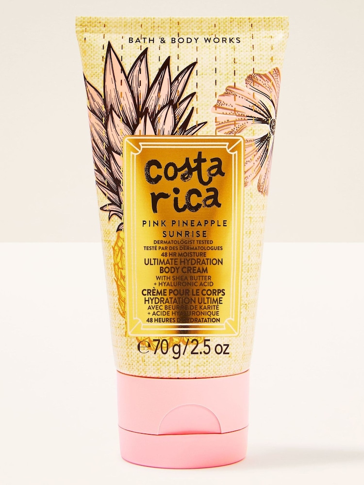 Bath & Body Works Pink Pineapple Sunrise Travel Size Ultimate Hydration Body Cream 70g - Image 1 of 3