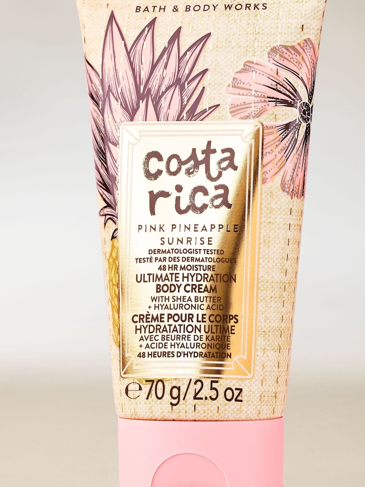 Bath & Body Works Pink Pineapple Sunrise Travel Size Ultimate Hydration Body Cream 70g - Image 2 of 3