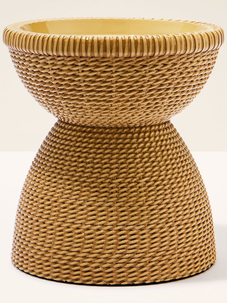 Bath & Body Works Woven Pedestal 3-Wick Candle Holder - Image 1 of 2 Bath & Body Works Woven Pedestal 3-Wick Candle Holder - Image 1 of 2
