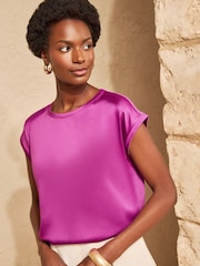 X2 Black and Purple - Love & Roses Satin Front Multipack T-Shirt - Imagen 6 de 7