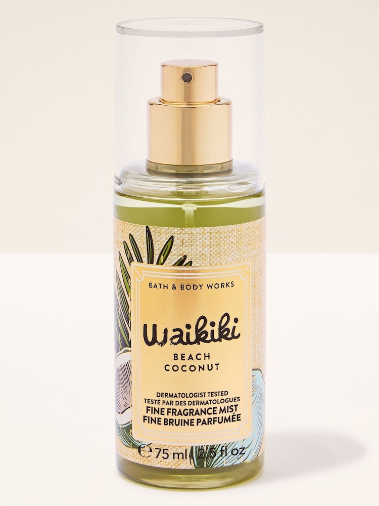 Bath & Body Works Waikiki Beach Coconut Travel Size Fine Fragrance Mist 75ml - Image 1 of 2