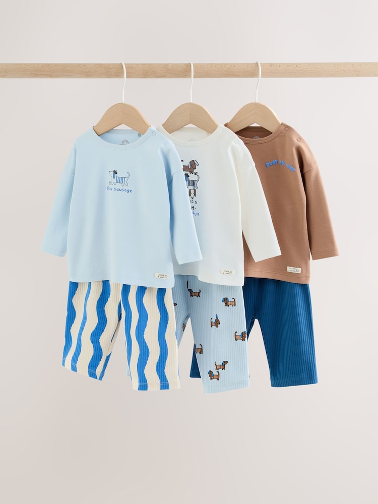 Imprimé de chien bleu - Ensemble haut Bébé et leggings à jambes amples 6 Pieces (0mois-2ans) - Image 1 de 16 Imprimé de chien bleu - Ensemble haut Bébé et leggings à jambes amples 6 Pieces (0mois-2ans) - Image 1 de 16