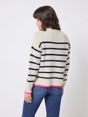 SCAMP & DUDE Cream Breton Stripe Women Jumper - Image 2 of 5