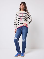 SCAMP & DUDE Cream Breton Stripe Women Jumper - Image 3 of 5
